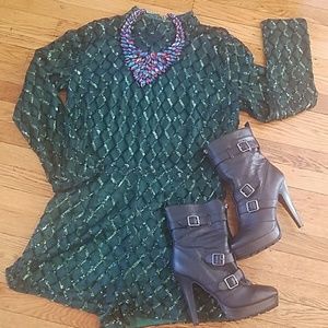 Green Sequin Romper